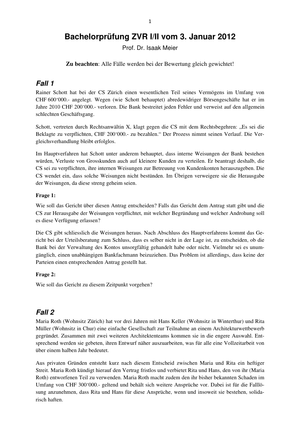 Zivilverfahrensrecht Prüfung 2011