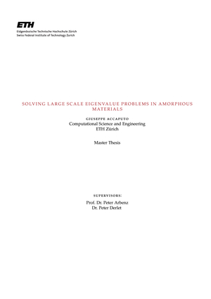 MA ETHZ: Eigenvalue Problems in Amorphous Material