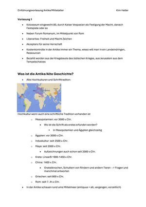Einführungsvorlesung FS - Antike