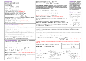 Doppelseitiges Formelblatt für Prüfung