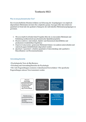 Testtheorie HS 21