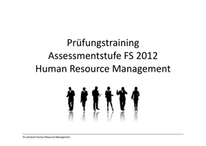 Prüfungstraining BWL II (Teil HRM) FS12