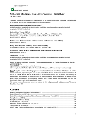 Fiscal Law Law Provisions 2018