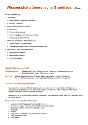 Wissenschaftstheorie ZF  - alle prüfungsrelevanten Folien