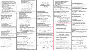 Statistik Formelblatt