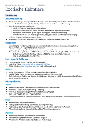 Heimtiere Zusammenfassung word-Datei