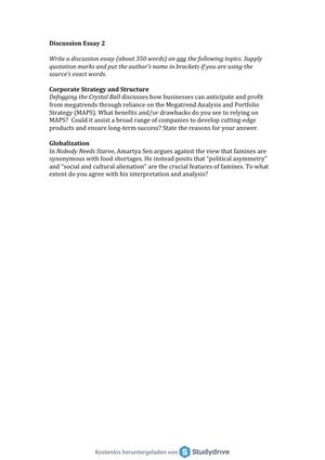 Englisch Niveau II Discussion Essay 2
