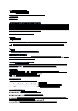 BIO 134 Programming Zusammenfassung