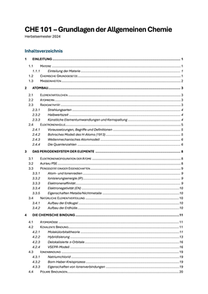 Zusammenfassung CHE 101