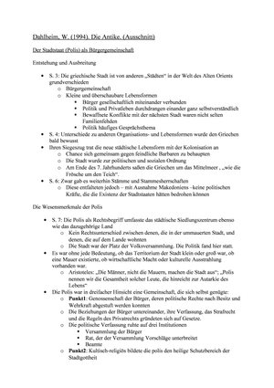 Pol. Ideengesch.: ZSF Platon Die Antike