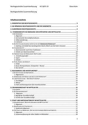 Zusammenfassung Rechtsgeschichte (Thier)