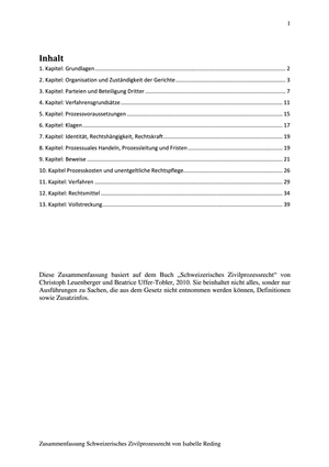 Zusammenfassung Zivilprozessrecht - File Exchange - uniboard.ch