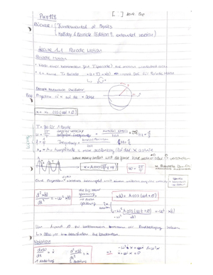 PHY128, Zusammenfassung der Vorlesungen Teil I