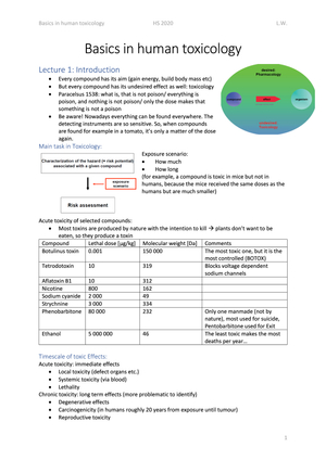 Basics in human toxicology