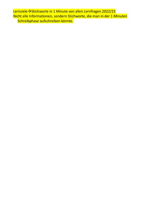 Bakteriologie, 1 Minute in Stichworte 22/23