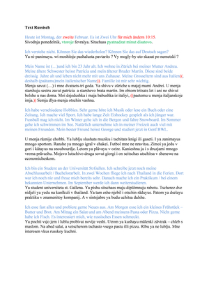 Russisch mündliche Prüfung