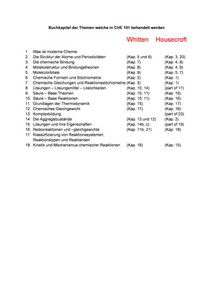 Buchkapitel Whitten und Housecroft in CHE 101