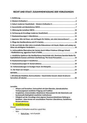 Recht & Staat Zusammenfassung