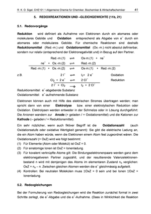 CHE 101 Skript 2013: Kapitel 5
