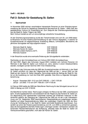 Verwaltungsrecht: AT1 Beispiel Schule + Lösung