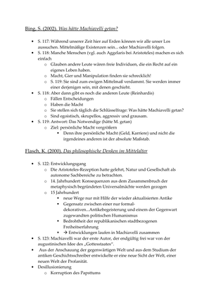 Pol. Ideengesch.: ZSF Machiavelli