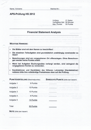 Musterlösung Prüfung HS2012