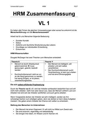 HRM Zusammenfassung FS17