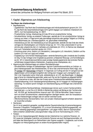 Zusammenfassung Arbeitsrecht