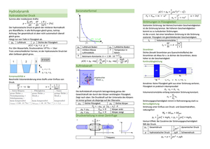 Formelblatt Thermo- und Hydrodynamik