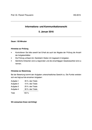 Info-/Kommunikationsrecht Prüfung 2015 MuLö