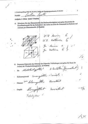 CHE 102 Zwischenprüfung 2010