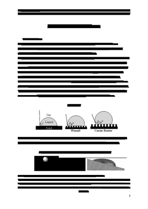 Superhydrophobic Surfaces