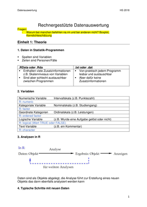 Rechnergestützte Datenauswertung ZF 2018