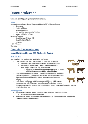 Immunologie: Immuntoleranz (7)