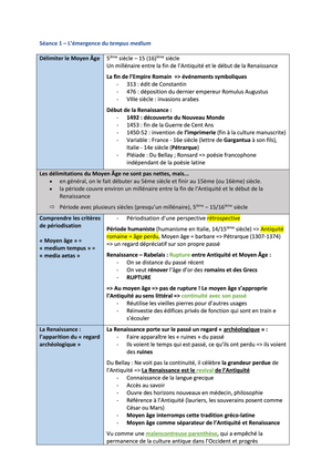 Histoire de la Littérature du Moyen Âge