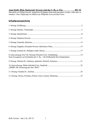 Severer und das 3. Jh.