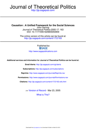 Gerring 2005 Causation