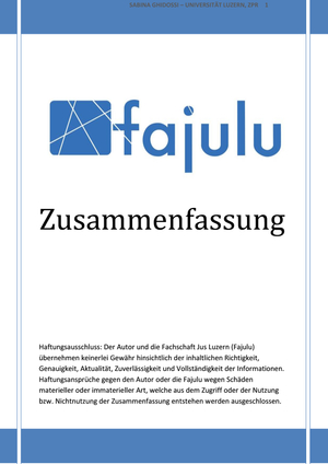 Zusammenfassung ZPR HS15