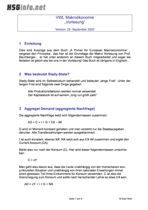 Makro Zusammenfassung
