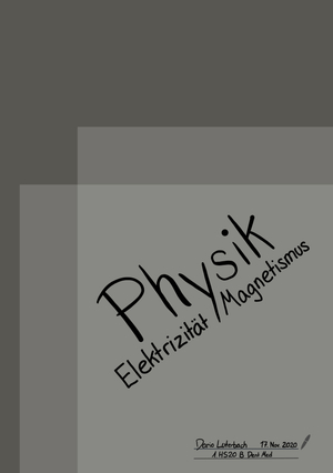 Elektrizität & Magnetismus Zusammenfassung