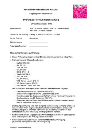 Prüfung Verbundveranstaltung FS20