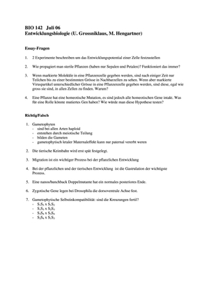 BIO142_2006 alte Fragen