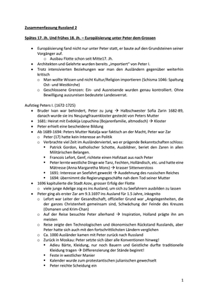 Russland 2 Zusammenfassung