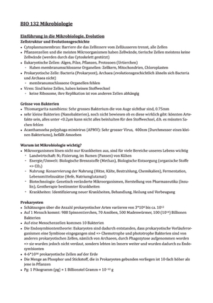 Zusammenfassung Mikrobiologie und Virologie