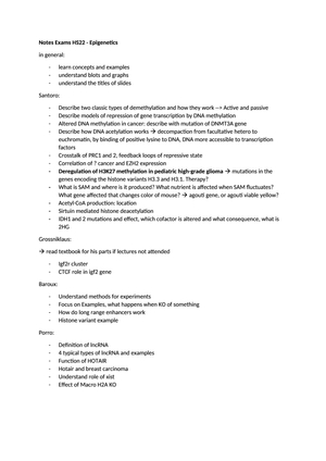 Notes Exam December 2022