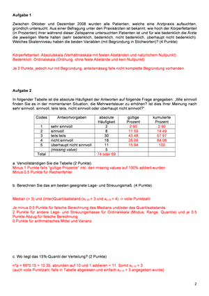 Probeklausuren VT Methoden
