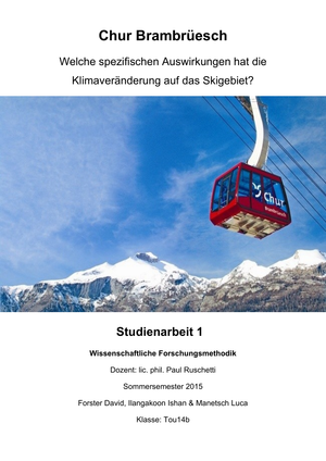 Auswirkungen von Klimawandel auf lokales Skigebiet
