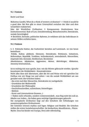 Notizen Vorlesungen