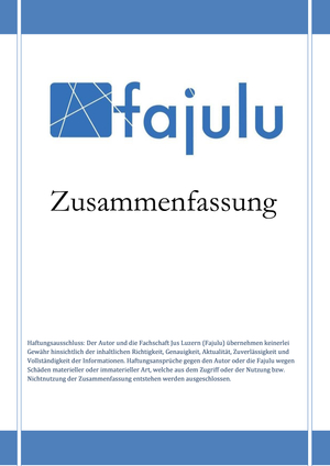 Grundlagen des Rechts I und II ZSF