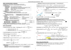 Investments HS12 Formelblatt